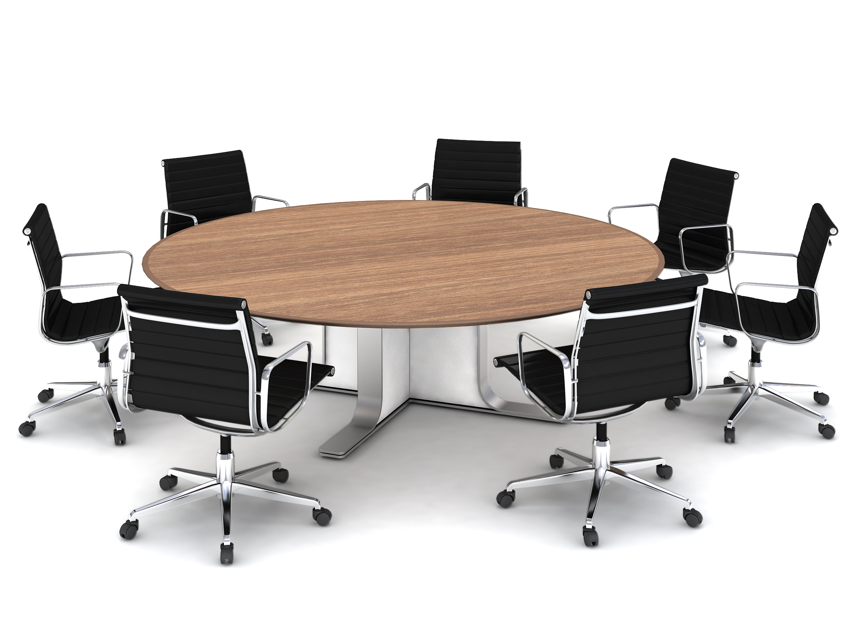 Round conference top table for 6